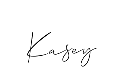 How to make Kasey signature? Allison_Script is a professional autograph style. Create handwritten signature for Kasey name. Kasey signature style 2 images and pictures png