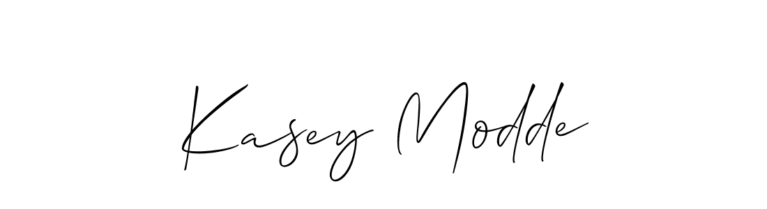 It looks lik you need a new signature style for name Kasey Modde. Design unique handwritten (Allison_Script) signature with our free signature maker in just a few clicks. Kasey Modde signature style 2 images and pictures png