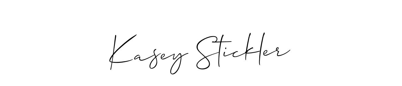 It looks lik you need a new signature style for name Kasey Stickler. Design unique handwritten (Allison_Script) signature with our free signature maker in just a few clicks. Kasey Stickler signature style 2 images and pictures png