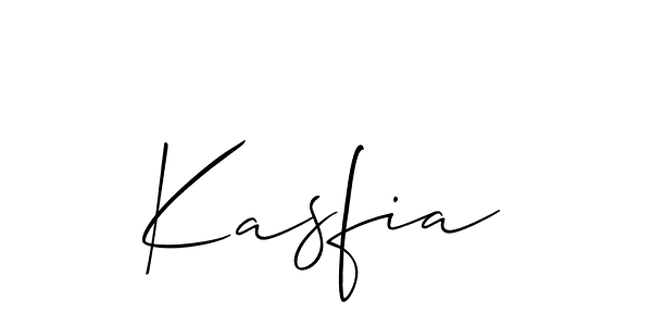 The best way (Allison_Script) to make a short signature is to pick only two or three words in your name. The name Kasfia include a total of six letters. For converting this name. Kasfia signature style 2 images and pictures png