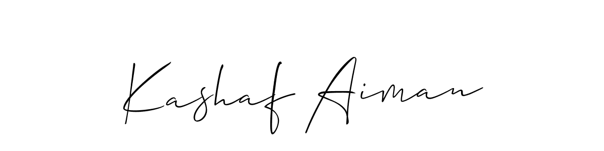 How to make Kashaf Aiman signature? Allison_Script is a professional autograph style. Create handwritten signature for Kashaf Aiman name. Kashaf Aiman signature style 2 images and pictures png