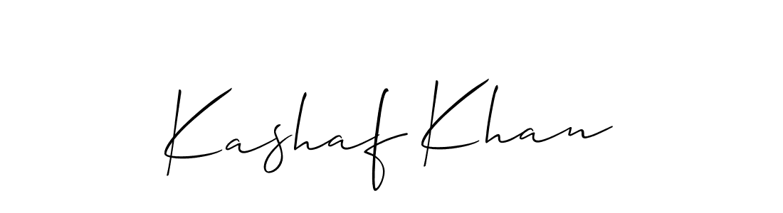 Use a signature maker to create a handwritten signature online. With this signature software, you can design (Allison_Script) your own signature for name Kashaf Khan. Kashaf Khan signature style 2 images and pictures png