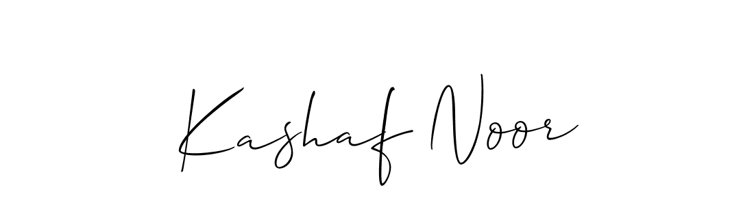 Use a signature maker to create a handwritten signature online. With this signature software, you can design (Allison_Script) your own signature for name Kashaf Noor. Kashaf Noor signature style 2 images and pictures png