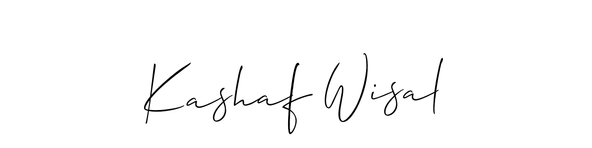 if you are searching for the best signature style for your name Kashaf Wisal. so please give up your signature search. here we have designed multiple signature styles  using Allison_Script. Kashaf Wisal signature style 2 images and pictures png