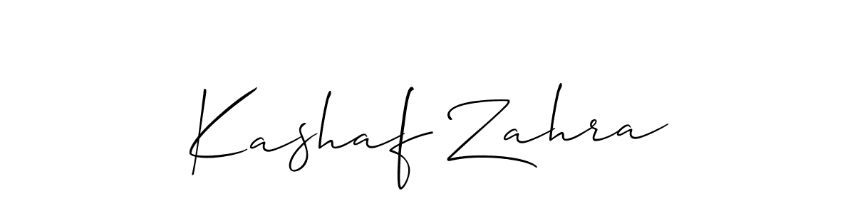 Also we have Kashaf Zahra name is the best signature style. Create professional handwritten signature collection using Allison_Script autograph style. Kashaf Zahra signature style 2 images and pictures png