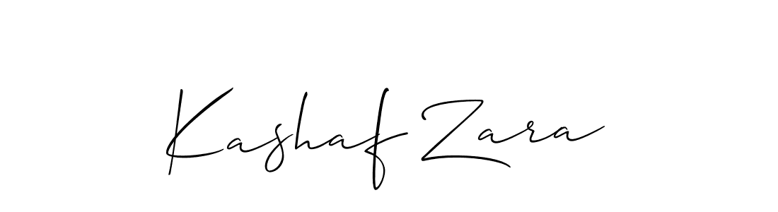 Design your own signature with our free online signature maker. With this signature software, you can create a handwritten (Allison_Script) signature for name Kashaf Zara. Kashaf Zara signature style 2 images and pictures png