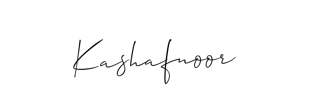 How to make Kashafnoor signature? Allison_Script is a professional autograph style. Create handwritten signature for Kashafnoor name. Kashafnoor signature style 2 images and pictures png