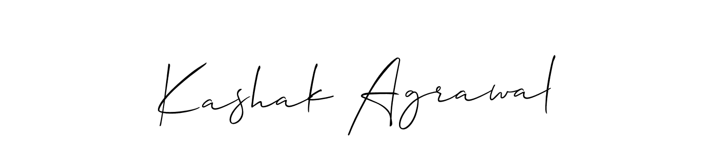 Make a short Kashak Agrawal signature style. Manage your documents anywhere anytime using Allison_Script. Create and add eSignatures, submit forms, share and send files easily. Kashak Agrawal signature style 2 images and pictures png