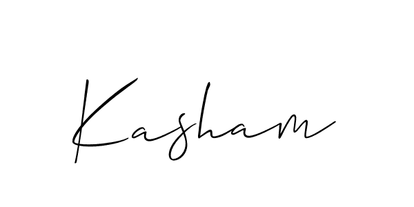 You should practise on your own different ways (Allison_Script) to write your name (Kasham) in signature. don't let someone else do it for you. Kasham signature style 2 images and pictures png