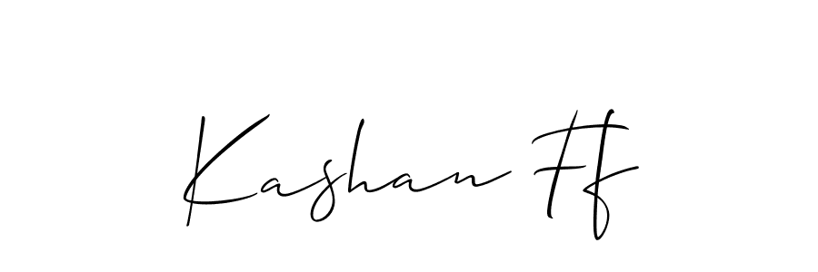 Also You can easily find your signature by using the search form. We will create Kashan Ff name handwritten signature images for you free of cost using Allison_Script sign style. Kashan Ff signature style 2 images and pictures png