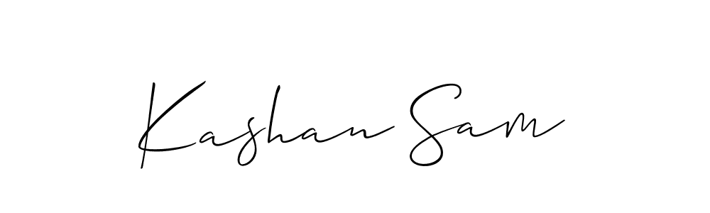 Best and Professional Signature Style for Kashan Sam. Allison_Script Best Signature Style Collection. Kashan Sam signature style 2 images and pictures png
