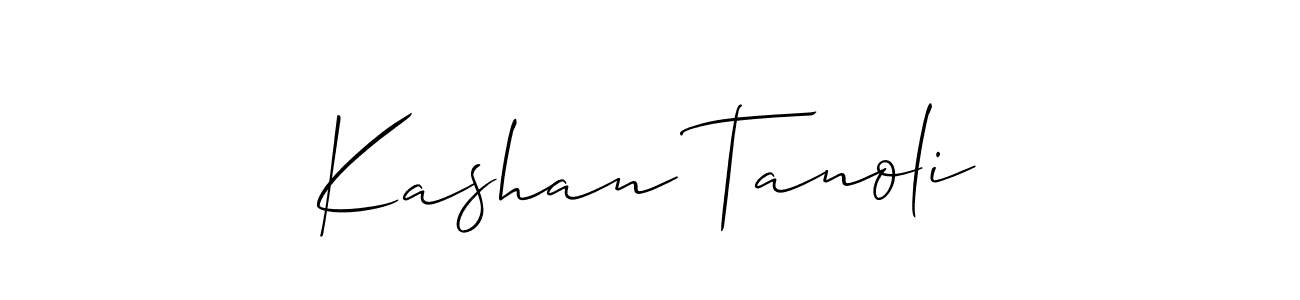 Kashan Tanoli stylish signature style. Best Handwritten Sign (Allison_Script) for my name. Handwritten Signature Collection Ideas for my name Kashan Tanoli. Kashan Tanoli signature style 2 images and pictures png