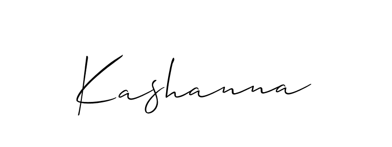 Design your own signature with our free online signature maker. With this signature software, you can create a handwritten (Allison_Script) signature for name Kashanna. Kashanna signature style 2 images and pictures png