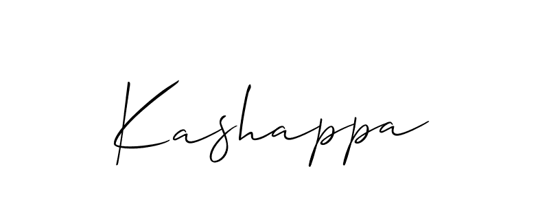 Design your own signature with our free online signature maker. With this signature software, you can create a handwritten (Allison_Script) signature for name Kashappa. Kashappa signature style 2 images and pictures png