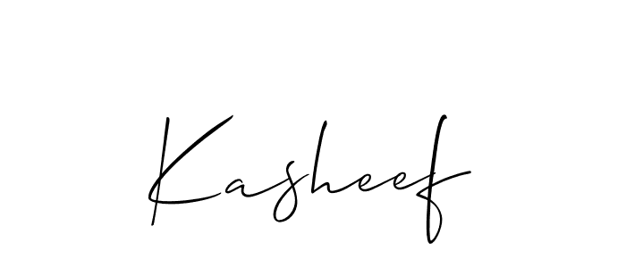 Allison_Script is a professional signature style that is perfect for those who want to add a touch of class to their signature. It is also a great choice for those who want to make their signature more unique. Get Kasheef name to fancy signature for free. Kasheef signature style 2 images and pictures png