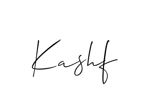 How to make Kashf signature? Allison_Script is a professional autograph style. Create handwritten signature for Kashf name. Kashf signature style 2 images and pictures png