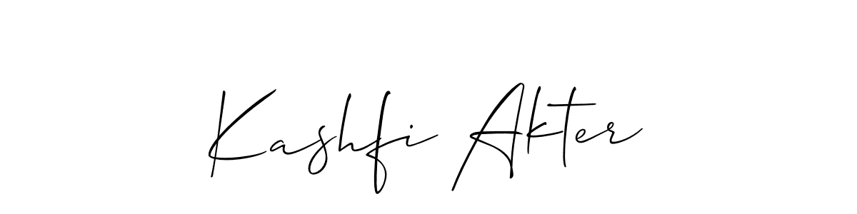 How to make Kashfi Akter signature? Allison_Script is a professional autograph style. Create handwritten signature for Kashfi Akter name. Kashfi Akter signature style 2 images and pictures png