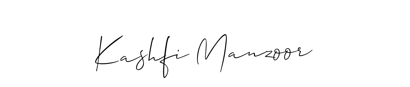 Design your own signature with our free online signature maker. With this signature software, you can create a handwritten (Allison_Script) signature for name Kashfi Manzoor. Kashfi Manzoor signature style 2 images and pictures png