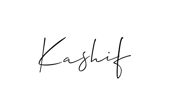 Make a beautiful signature design for name Kashif. With this signature (Allison_Script) style, you can create a handwritten signature for free. Kashif signature style 2 images and pictures png