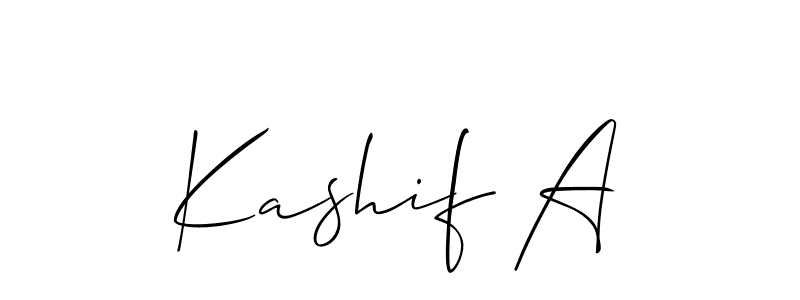 How to Draw Kashif A signature style? Allison_Script is a latest design signature styles for name Kashif A. Kashif A signature style 2 images and pictures png