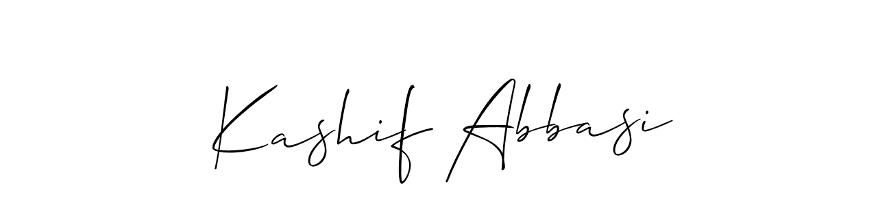 Design your own signature with our free online signature maker. With this signature software, you can create a handwritten (Allison_Script) signature for name Kashif Abbasi. Kashif Abbasi signature style 2 images and pictures png