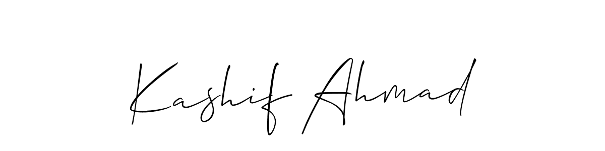 Also You can easily find your signature by using the search form. We will create Kashif Ahmad name handwritten signature images for you free of cost using Allison_Script sign style. Kashif Ahmad signature style 2 images and pictures png