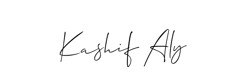 The best way (Allison_Script) to make a short signature is to pick only two or three words in your name. The name Kashif Aly include a total of six letters. For converting this name. Kashif Aly signature style 2 images and pictures png
