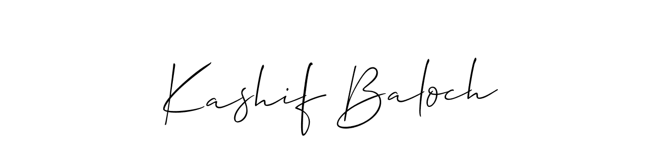 The best way (Allison_Script) to make a short signature is to pick only two or three words in your name. The name Kashif Baloch include a total of six letters. For converting this name. Kashif Baloch signature style 2 images and pictures png