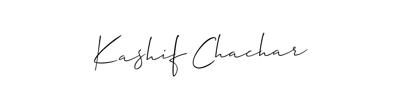 It looks lik you need a new signature style for name Kashif Chachar. Design unique handwritten (Allison_Script) signature with our free signature maker in just a few clicks. Kashif Chachar signature style 2 images and pictures png