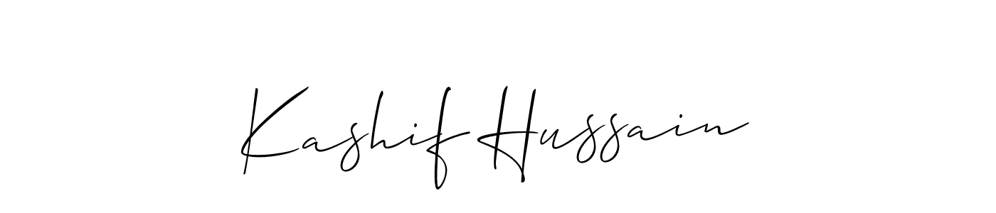 You should practise on your own different ways (Allison_Script) to write your name (Kashif Hussain) in signature. don't let someone else do it for you. Kashif Hussain signature style 2 images and pictures png