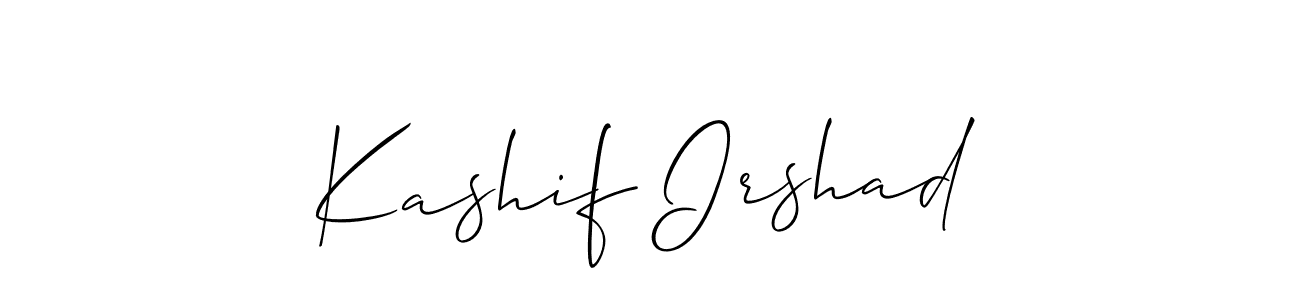 if you are searching for the best signature style for your name Kashif Irshad. so please give up your signature search. here we have designed multiple signature styles  using Allison_Script. Kashif Irshad signature style 2 images and pictures png