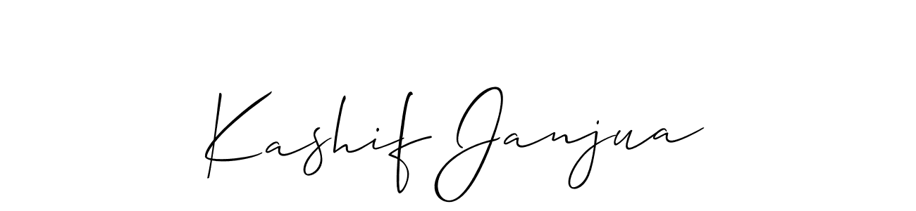 Make a beautiful signature design for name Kashif Janjua. With this signature (Allison_Script) style, you can create a handwritten signature for free. Kashif Janjua signature style 2 images and pictures png