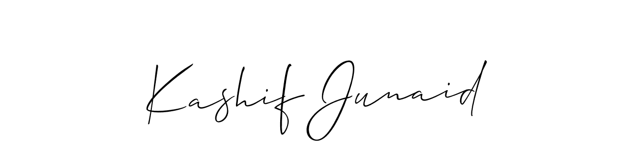 It looks lik you need a new signature style for name Kashif Junaid. Design unique handwritten (Allison_Script) signature with our free signature maker in just a few clicks. Kashif Junaid signature style 2 images and pictures png