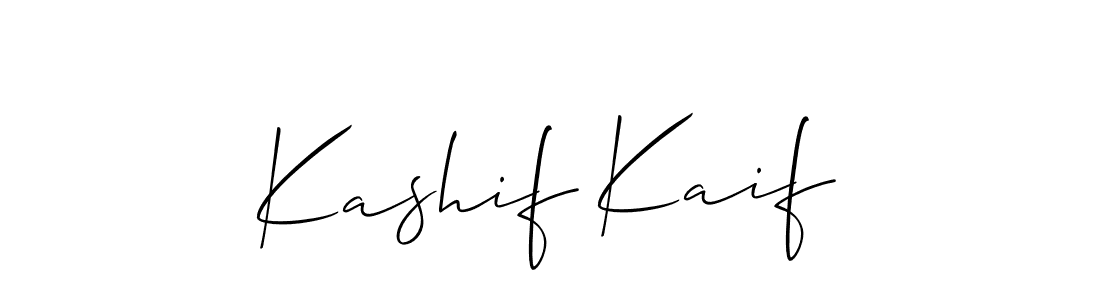 Also You can easily find your signature by using the search form. We will create Kashif Kaif name handwritten signature images for you free of cost using Allison_Script sign style. Kashif Kaif signature style 2 images and pictures png