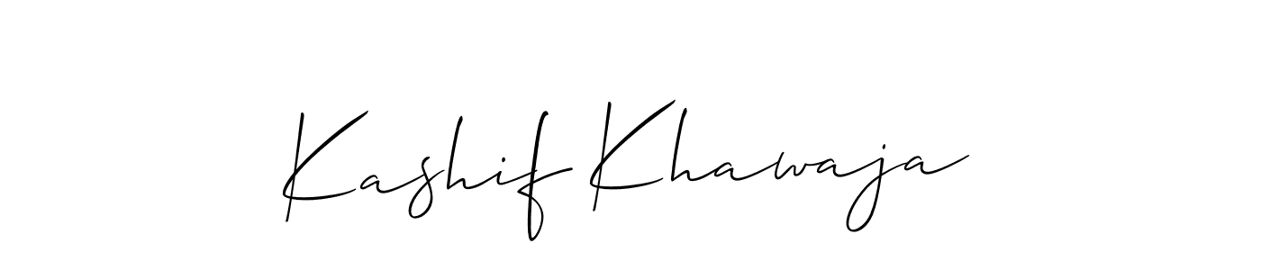 Kashif Khawaja stylish signature style. Best Handwritten Sign (Allison_Script) for my name. Handwritten Signature Collection Ideas for my name Kashif Khawaja. Kashif Khawaja signature style 2 images and pictures png