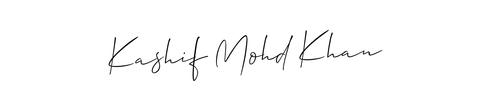 The best way (Allison_Script) to make a short signature is to pick only two or three words in your name. The name Kashif Mohd Khan include a total of six letters. For converting this name. Kashif Mohd Khan signature style 2 images and pictures png