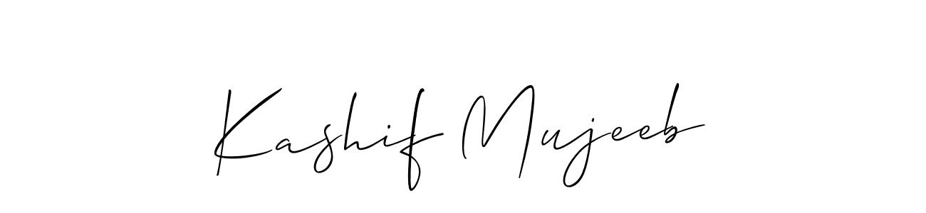 It looks lik you need a new signature style for name Kashif Mujeeb. Design unique handwritten (Allison_Script) signature with our free signature maker in just a few clicks. Kashif Mujeeb signature style 2 images and pictures png