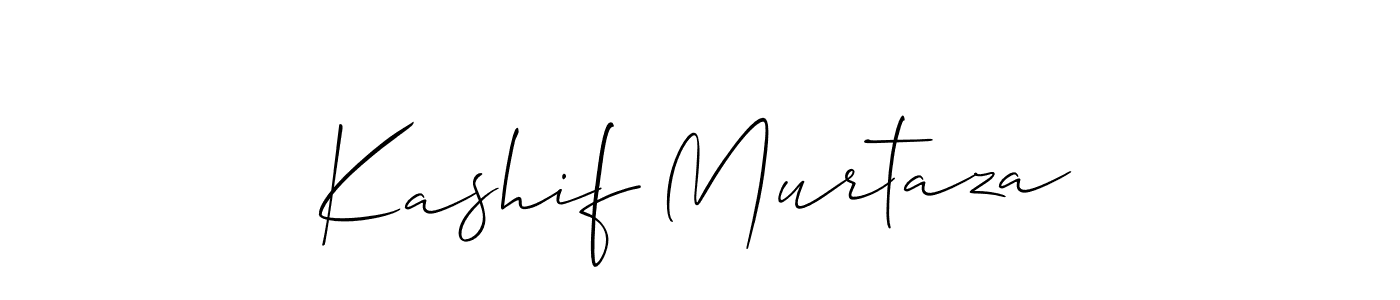 How to make Kashif Murtaza name signature. Use Allison_Script style for creating short signs online. This is the latest handwritten sign. Kashif Murtaza signature style 2 images and pictures png