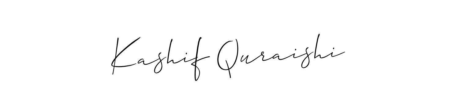 Make a short Kashif Quraishi signature style. Manage your documents anywhere anytime using Allison_Script. Create and add eSignatures, submit forms, share and send files easily. Kashif Quraishi signature style 2 images and pictures png