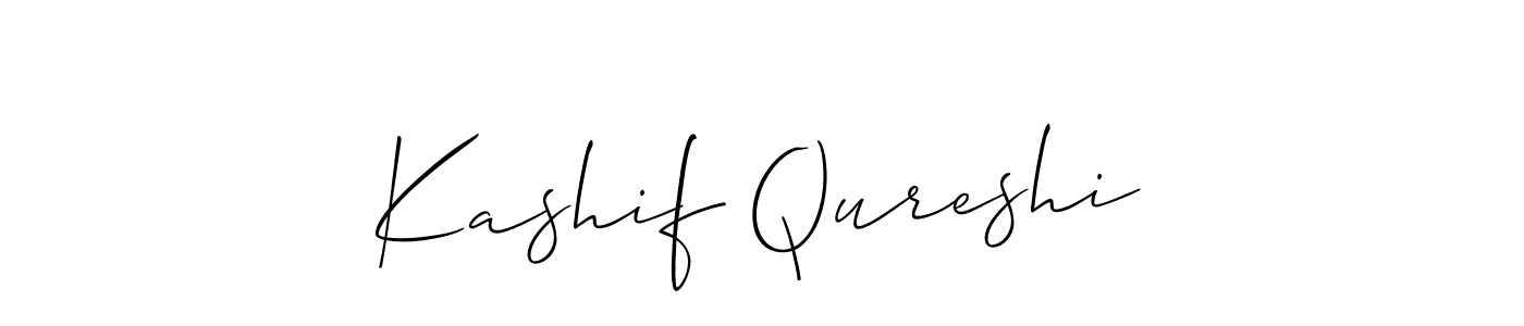 How to make Kashif Qureshi signature? Allison_Script is a professional autograph style. Create handwritten signature for Kashif Qureshi name. Kashif Qureshi signature style 2 images and pictures png