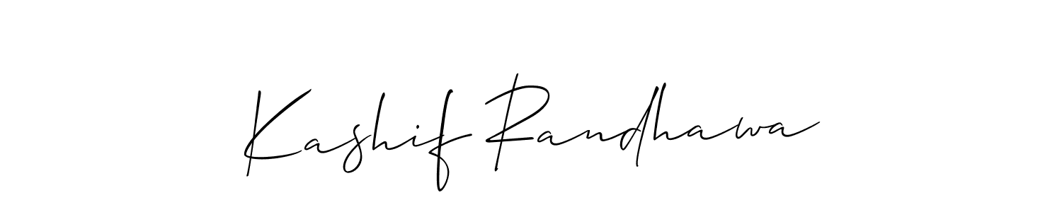 Design your own signature with our free online signature maker. With this signature software, you can create a handwritten (Allison_Script) signature for name Kashif Randhawa. Kashif Randhawa signature style 2 images and pictures png