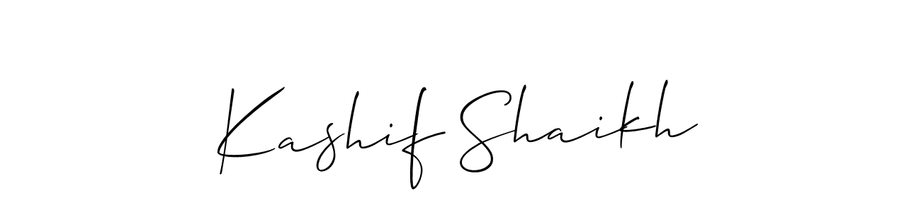 This is the best signature style for the Kashif Shaikh name. Also you like these signature font (Allison_Script). Mix name signature. Kashif Shaikh signature style 2 images and pictures png