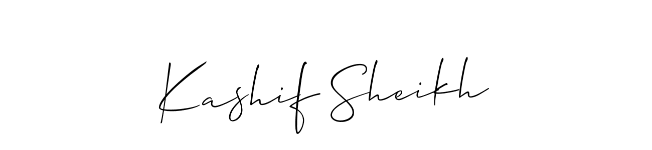 Also we have Kashif Sheikh name is the best signature style. Create professional handwritten signature collection using Allison_Script autograph style. Kashif Sheikh signature style 2 images and pictures png