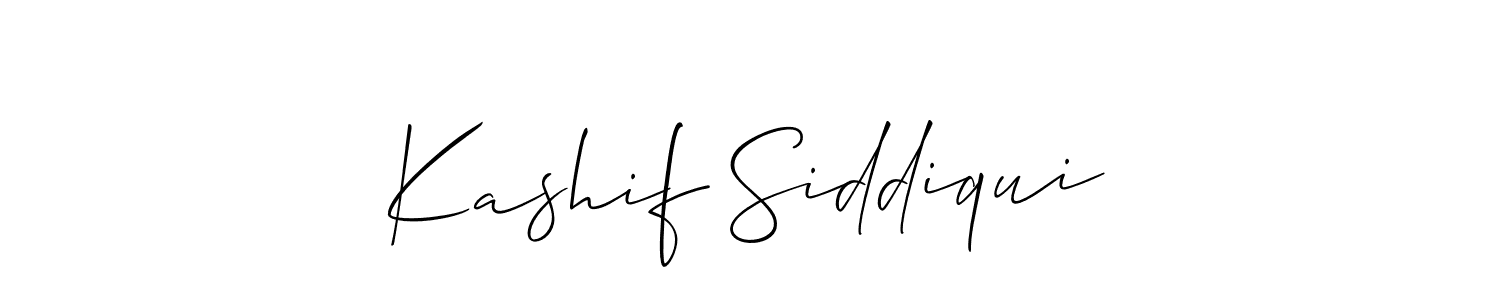 Make a beautiful signature design for name Kashif Siddiqui. With this signature (Allison_Script) style, you can create a handwritten signature for free. Kashif Siddiqui signature style 2 images and pictures png