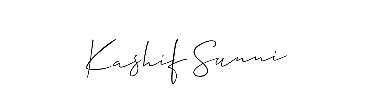 How to Draw Kashif Sunni signature style? Allison_Script is a latest design signature styles for name Kashif Sunni. Kashif Sunni signature style 2 images and pictures png