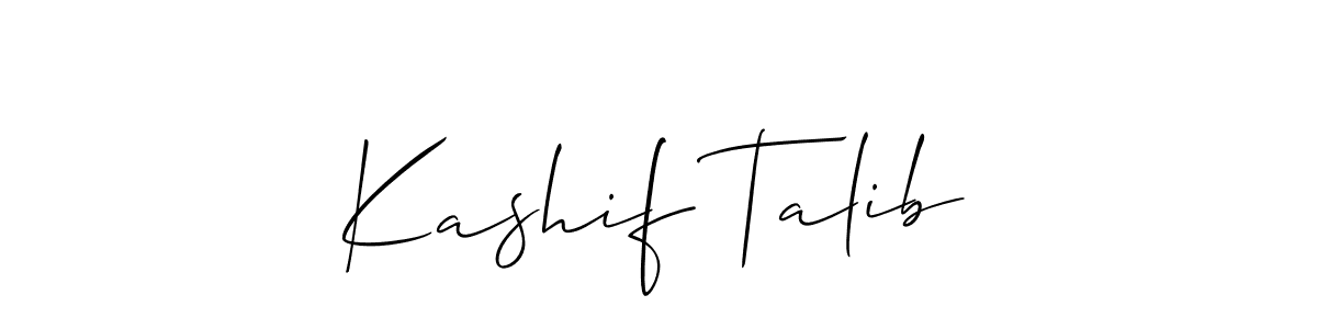 Design your own signature with our free online signature maker. With this signature software, you can create a handwritten (Allison_Script) signature for name Kashif Talib. Kashif Talib signature style 2 images and pictures png