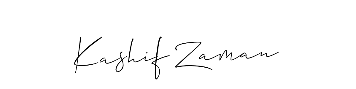 Design your own signature with our free online signature maker. With this signature software, you can create a handwritten (Allison_Script) signature for name Kashif Zaman. Kashif Zaman signature style 2 images and pictures png