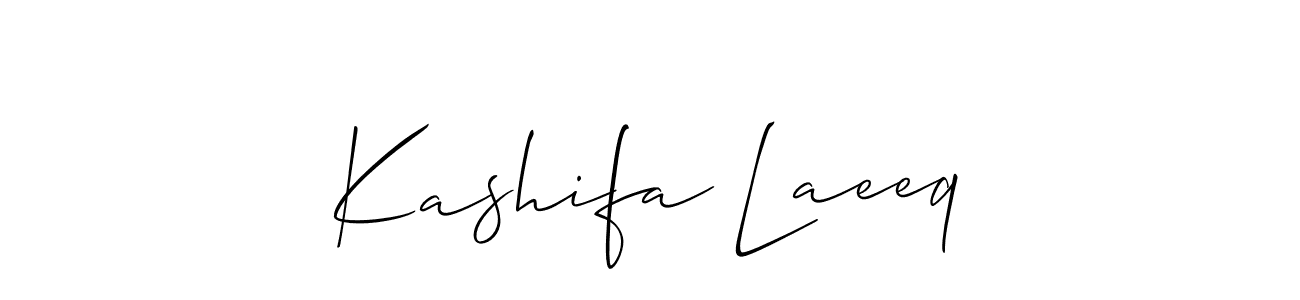 Make a short Kashifa Laeeq signature style. Manage your documents anywhere anytime using Allison_Script. Create and add eSignatures, submit forms, share and send files easily. Kashifa Laeeq signature style 2 images and pictures png