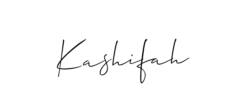 Make a beautiful signature design for name Kashifah. With this signature (Allison_Script) style, you can create a handwritten signature for free. Kashifah signature style 2 images and pictures png