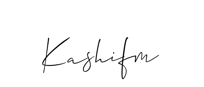 Make a beautiful signature design for name Kashifm. With this signature (Allison_Script) style, you can create a handwritten signature for free. Kashifm signature style 2 images and pictures png